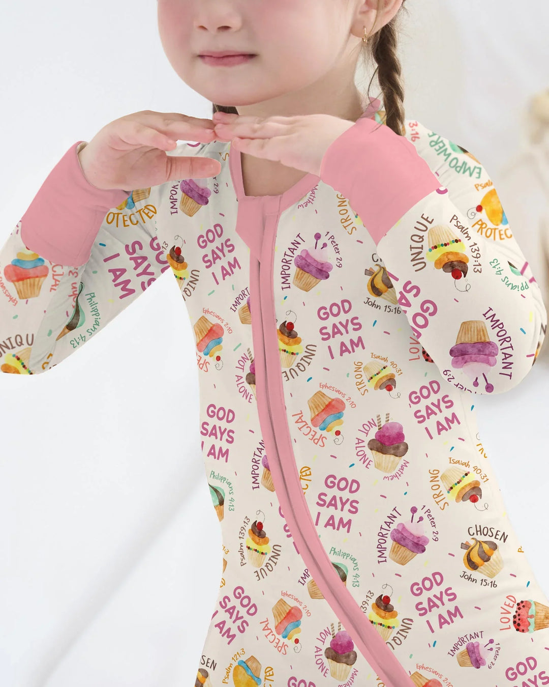 Cute Cupcake God Says I Am  Bamboo Convertible Zippy