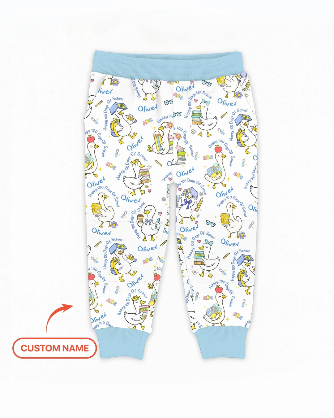 Custom Name Goose Happy 100 Days Of School Jogger