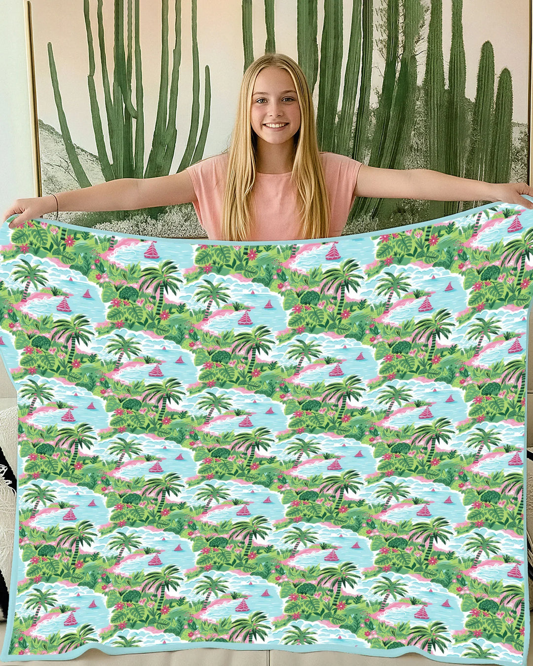 Preppy Coast Beach Club Bamboo Blanket
