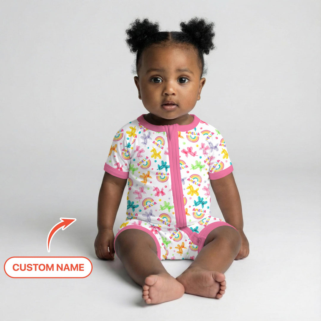 Sweet Balloon Dreams Custom Name Shorty Zippy