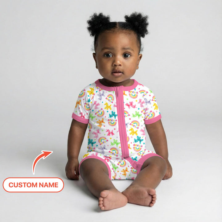 Sweet Balloon Dreams Custom Name Shorty Zippy