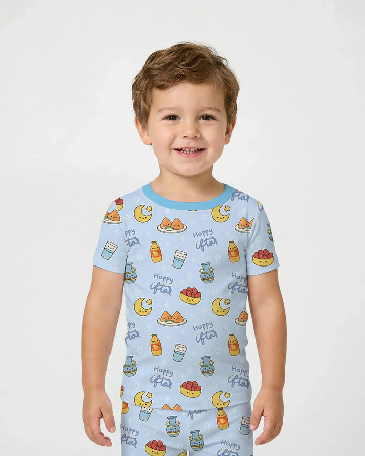 Iftar Party Two Piece Short Sleeve Pajama Set