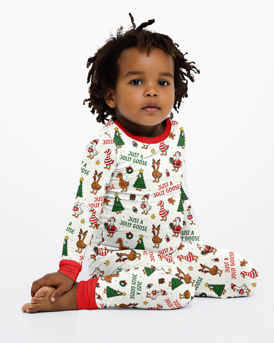 Just A Jolly Goose Bamboo Two Piece Long Sleeve Pajama Set