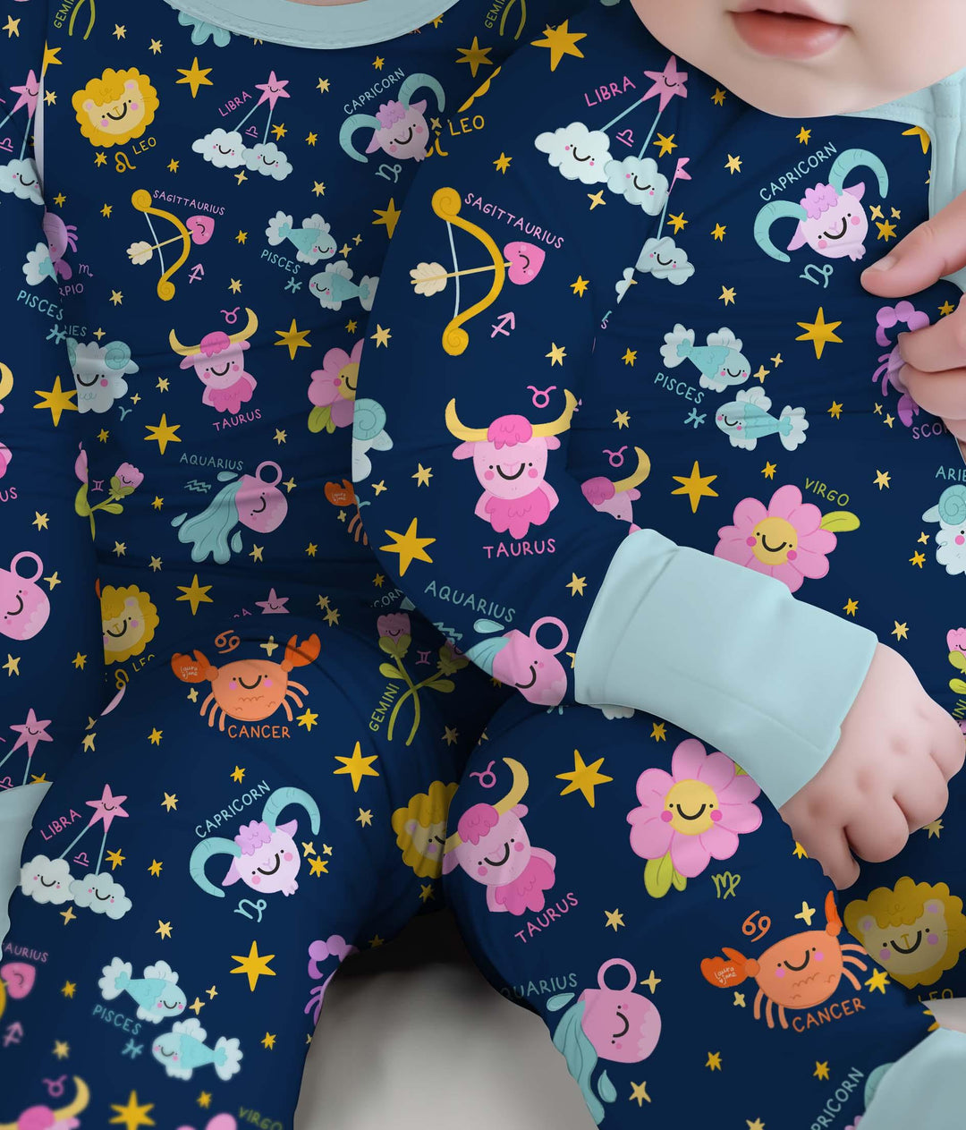 Zodiac Signs Two Piece Long Sleeve Pajama Set