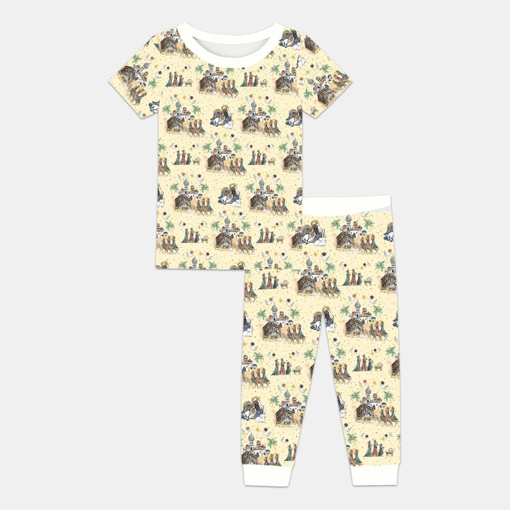 Nativity Christmas Family Matching Family Two Piece Short Sleeve Pajama Set