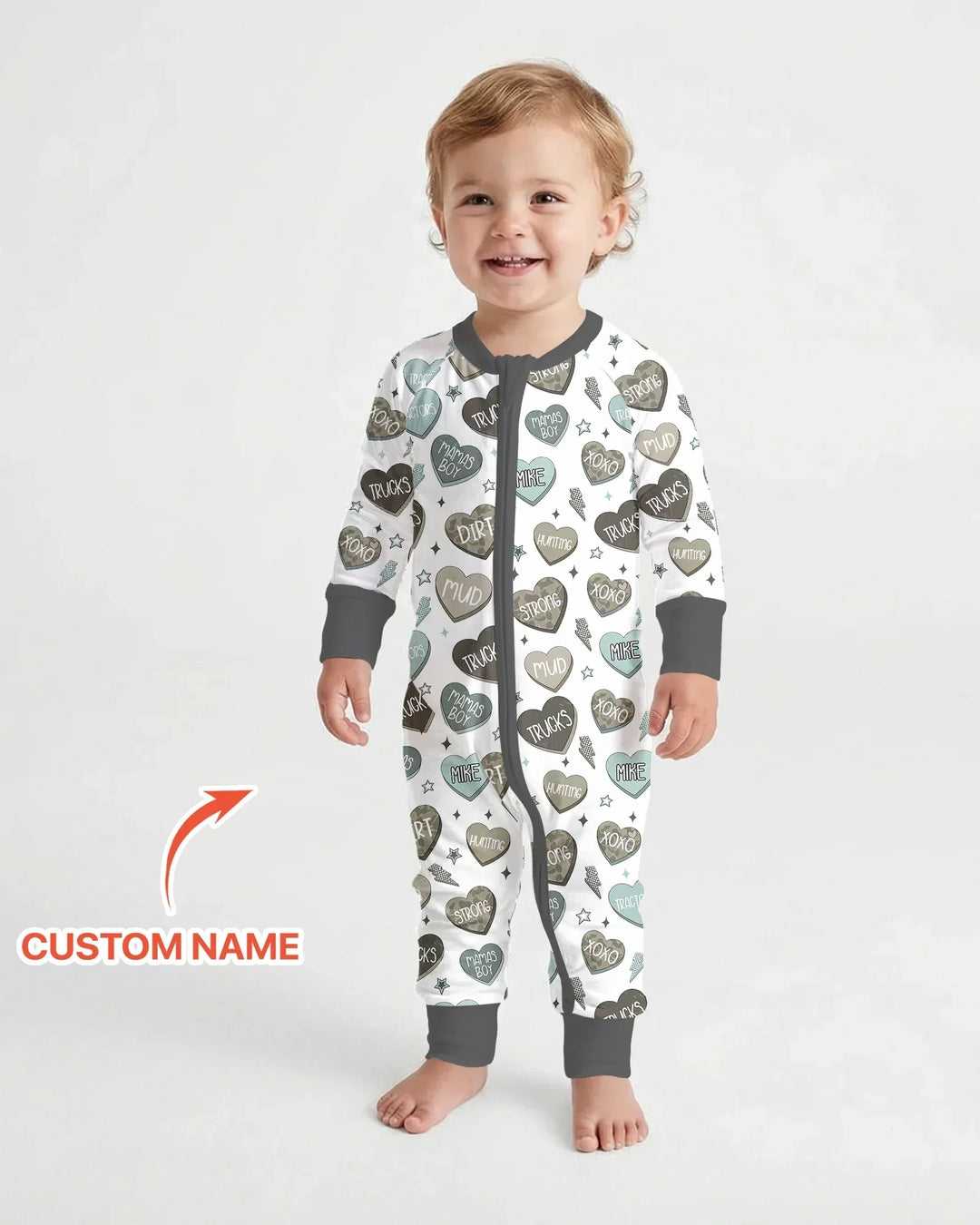 Gerippte Babykleidung mit individuellem Foto - Weich &amp; Skizzenhaft