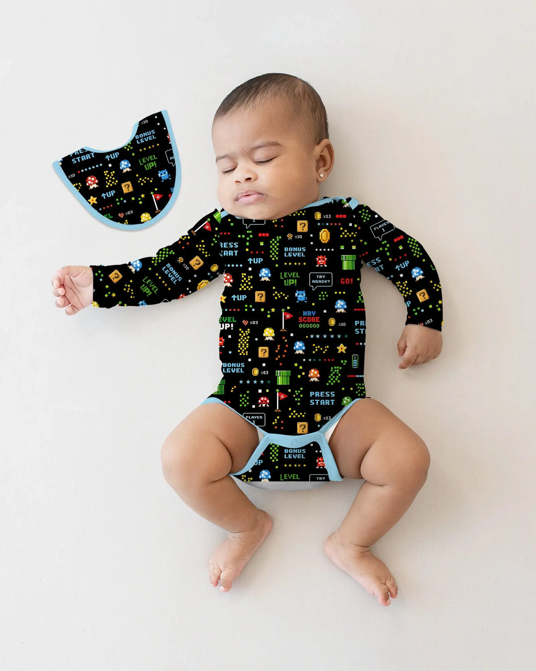 Traje de bambú a juego para amantes de los juegos de píxeles