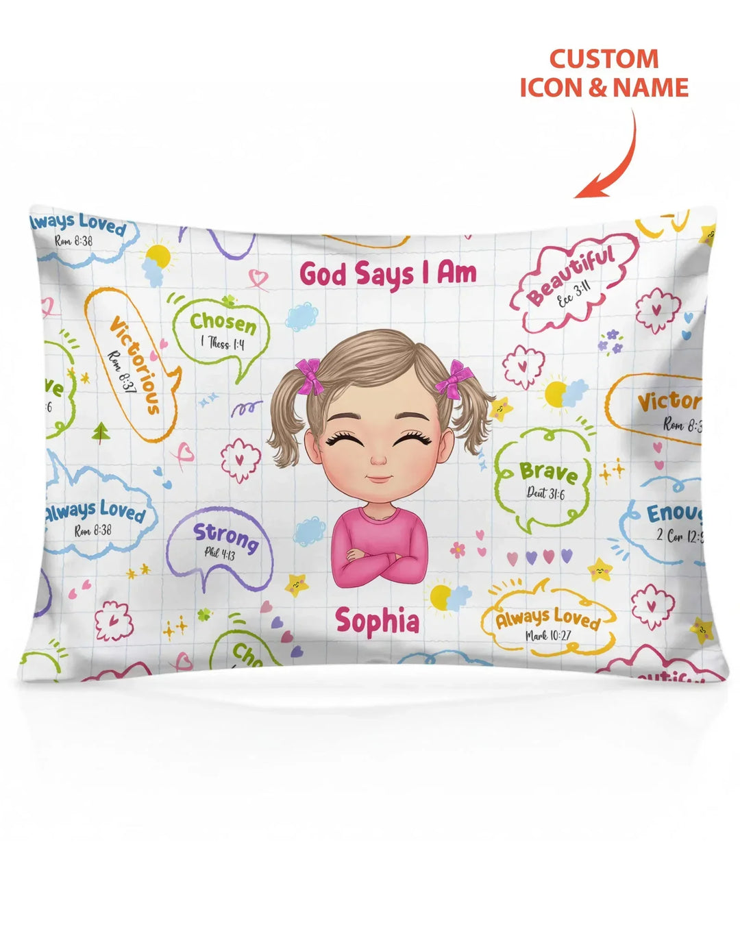 Personalized God Says I Am- Baby Girl Pillow Case