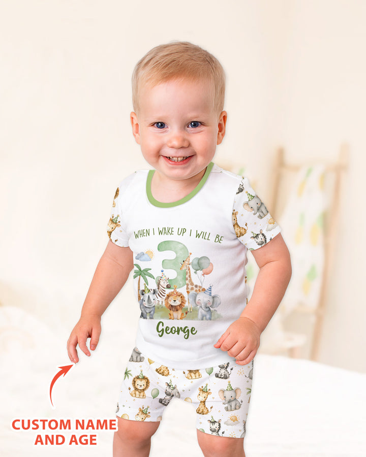 Schlafanzug-Set zweiteilig, kurze Ärmel, kurze Hose, Bambus