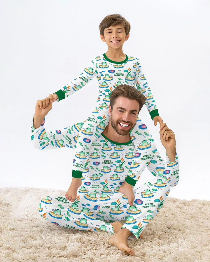 Zweiteiliges Langarm-Pyjama-Set mit Sommerfrüchten