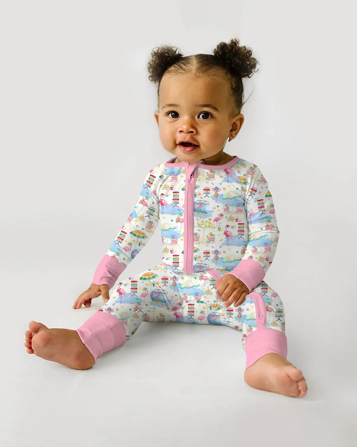 Flamingo Beach Family Matching Bamboo Convertible Zippy