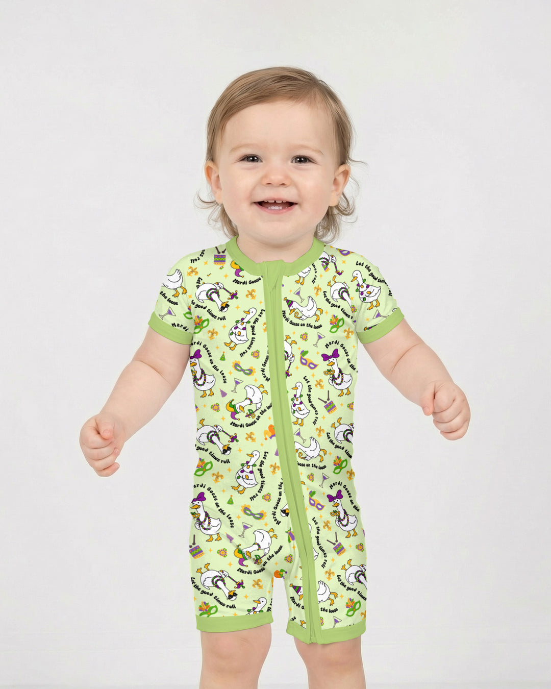 Mardi Gras Silly Goose Shorty Zippy