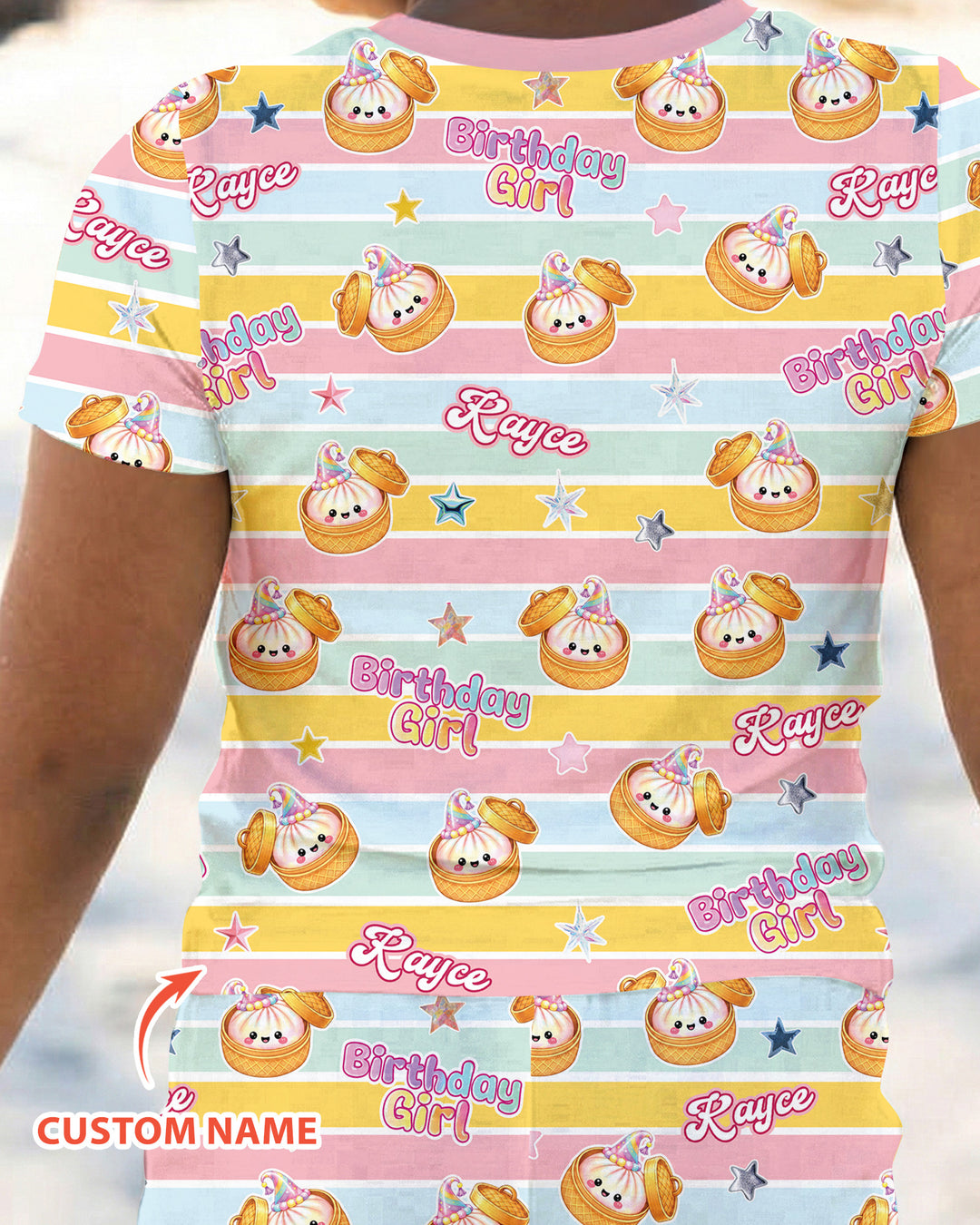 Zweiteiliges, kurzärmliges Pyjama-Set mit Marienkäfern