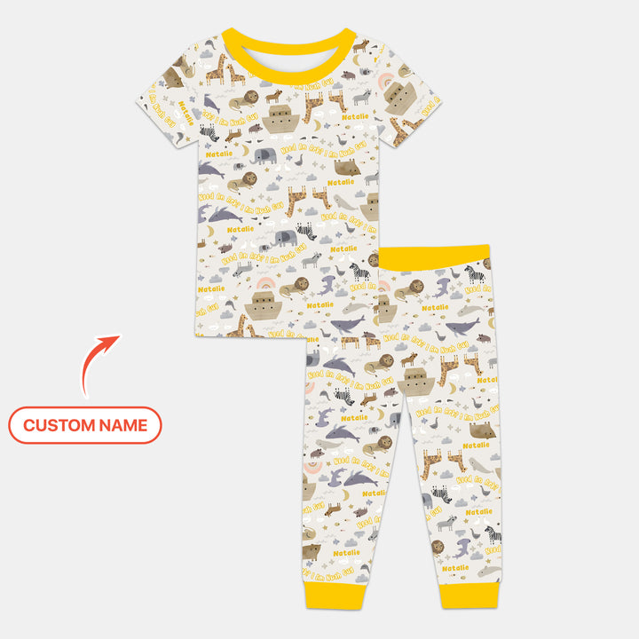 Need An Ark? I Noah Guy Custom Name Two Piece Short Sleeve Pajama Set