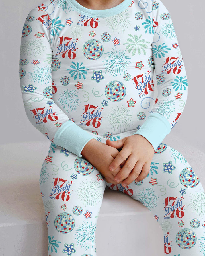 Land Of Free Family Matching Bamboo Two Piece Long Sleeve Pajama Set