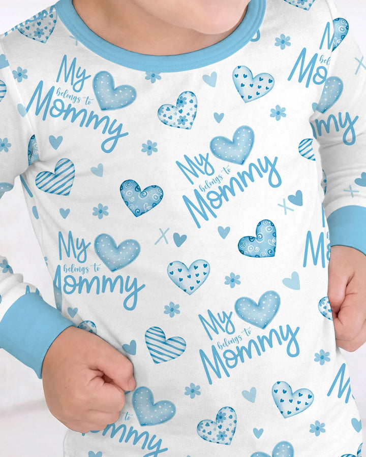 My Heart Belongs To Mommy Bamboo Two Piece Long Sleeve Pajama Set