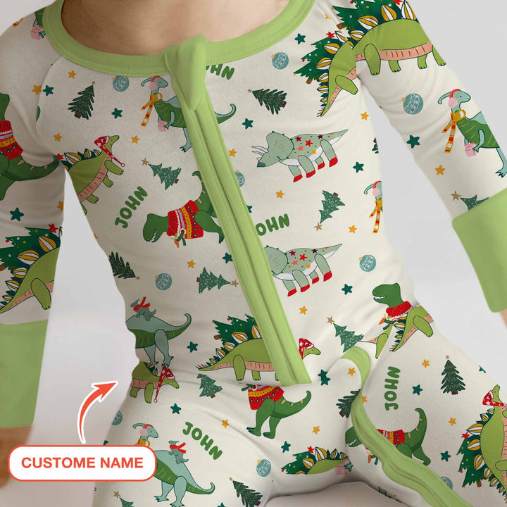 Custom Name Dinosaurs Christmas Tree Convertible Zippy