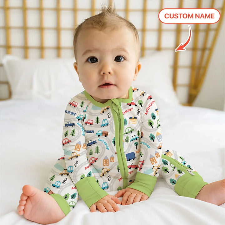 Custom Name Road Map Convertible Zippy