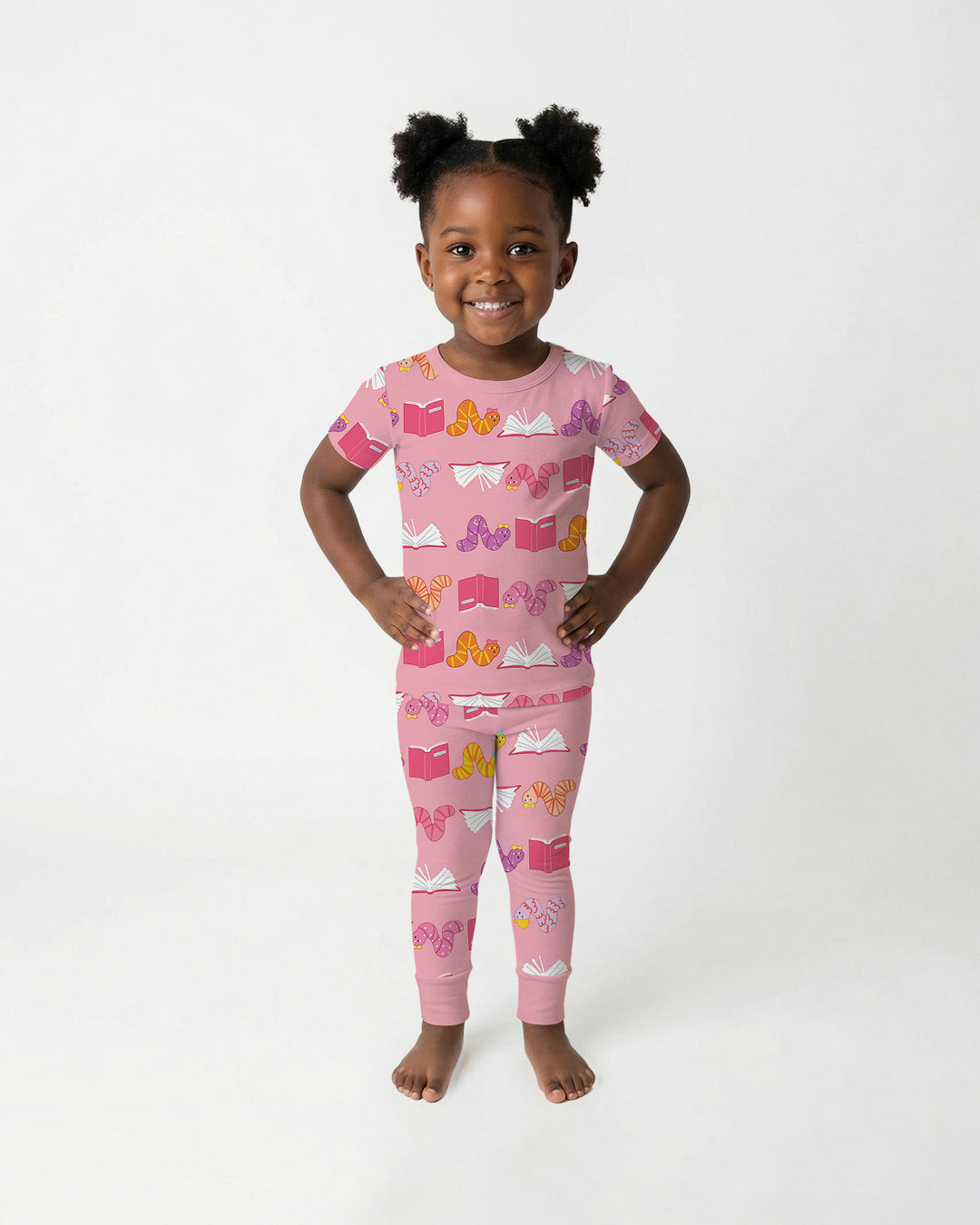 Zweiteiliges, kurzärmliges Pyjama-Set mit Marienkäfern