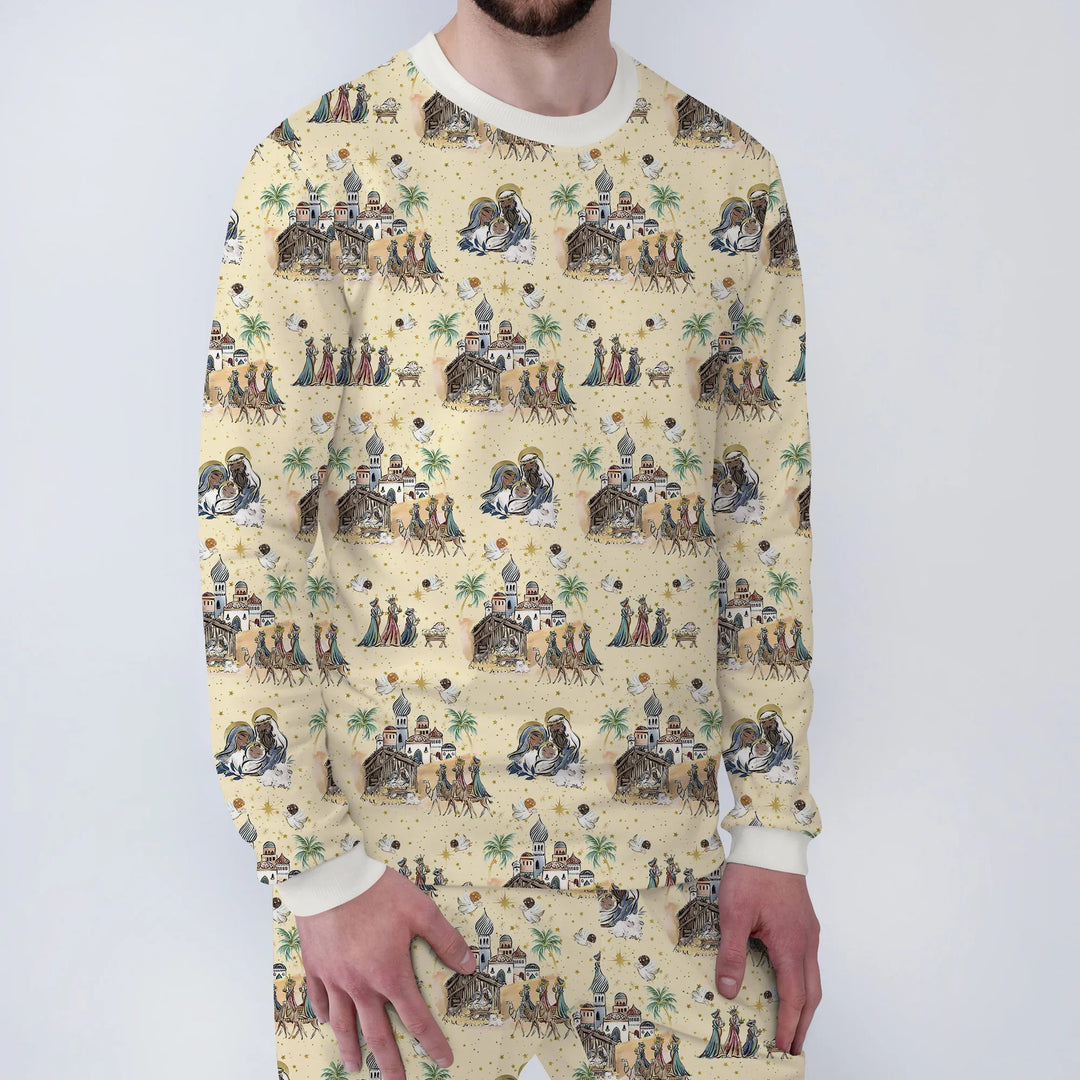 Nativity Christmas Family Matching Family Men's Pajama Set
