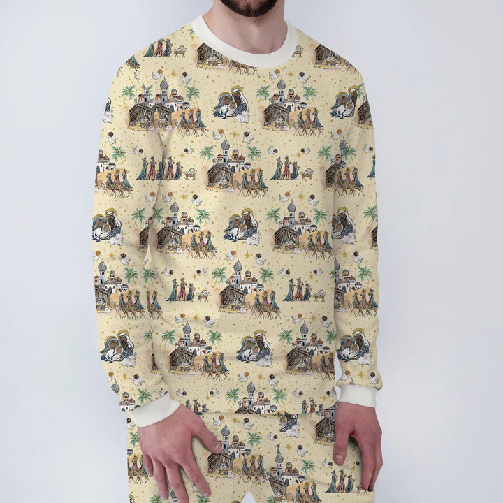 Nativity Christmas Family Matching Family Men's Pajama Set
