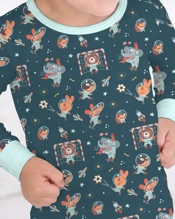 Conjunto de pijama de dos piezas de bambú con mangas largas, plantilla PERSONALIZADA