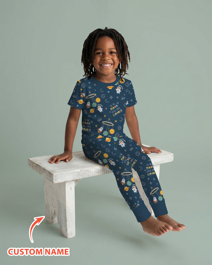 Zweiteiliges, kurzärmliges Pyjama-Set mit Marienkäfern