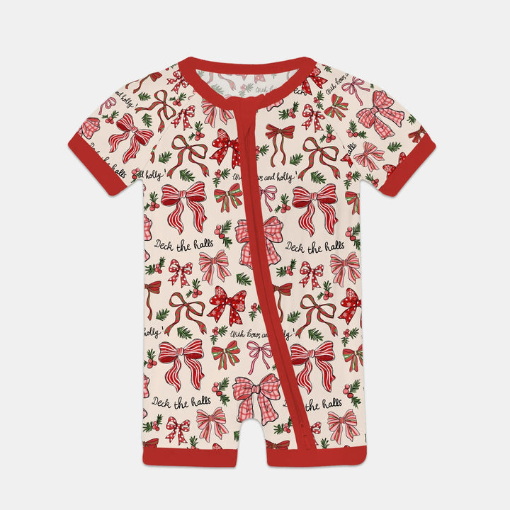 Coquette Christmas Bows Shorty Zippy