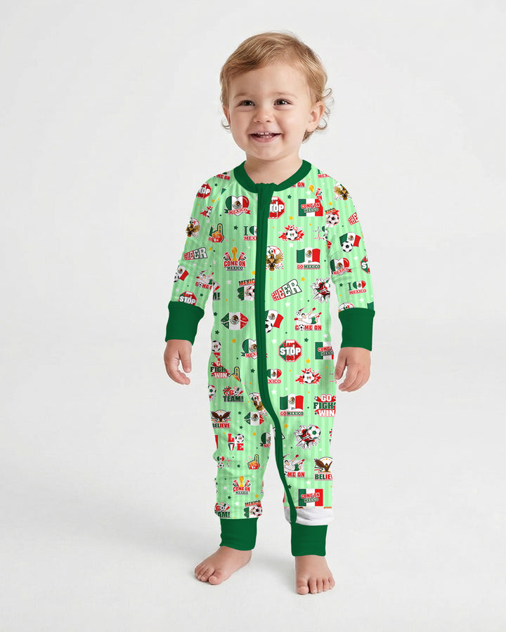 Soccer Game Day Go Team Mexico Family Matching Bamboo Convertible Zippy