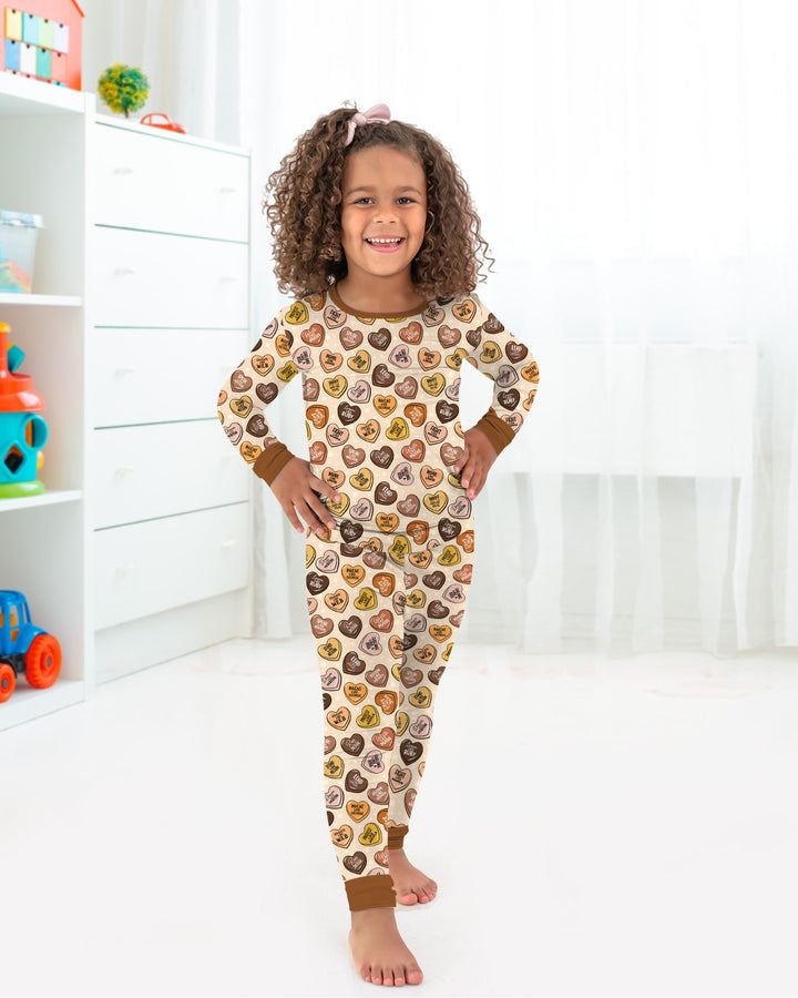 Zweiteiliges Langarm-Pyjama-Set mit Sommerfrüchten