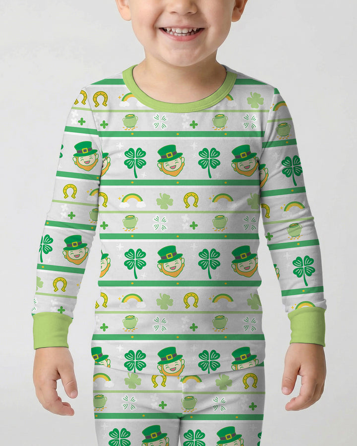 Happy Saint Patrick's Day Two Piece Long Sleeve Pajama Set