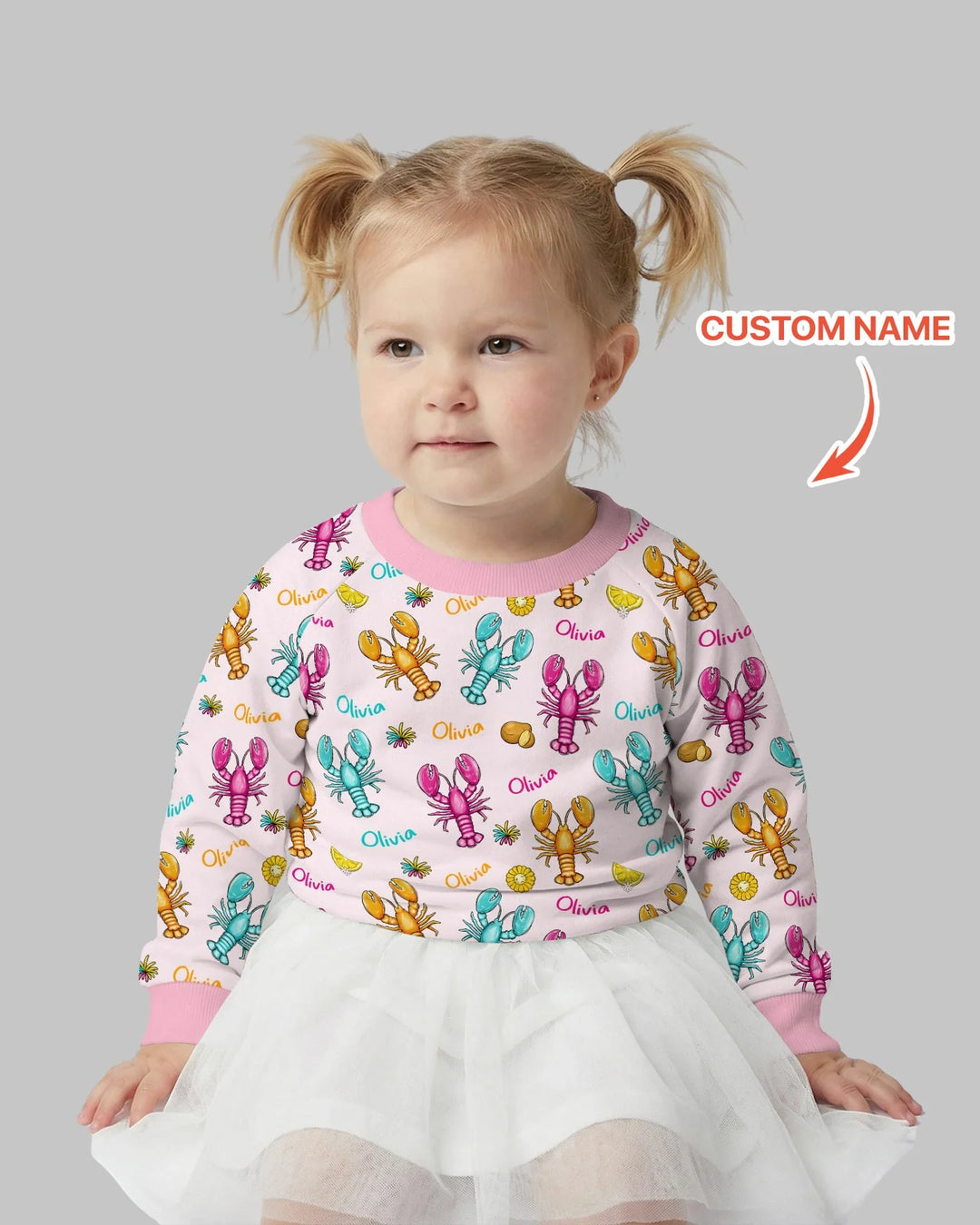 Custom Name Crawfish Crew Bamboo Crewneck Sweatshirt