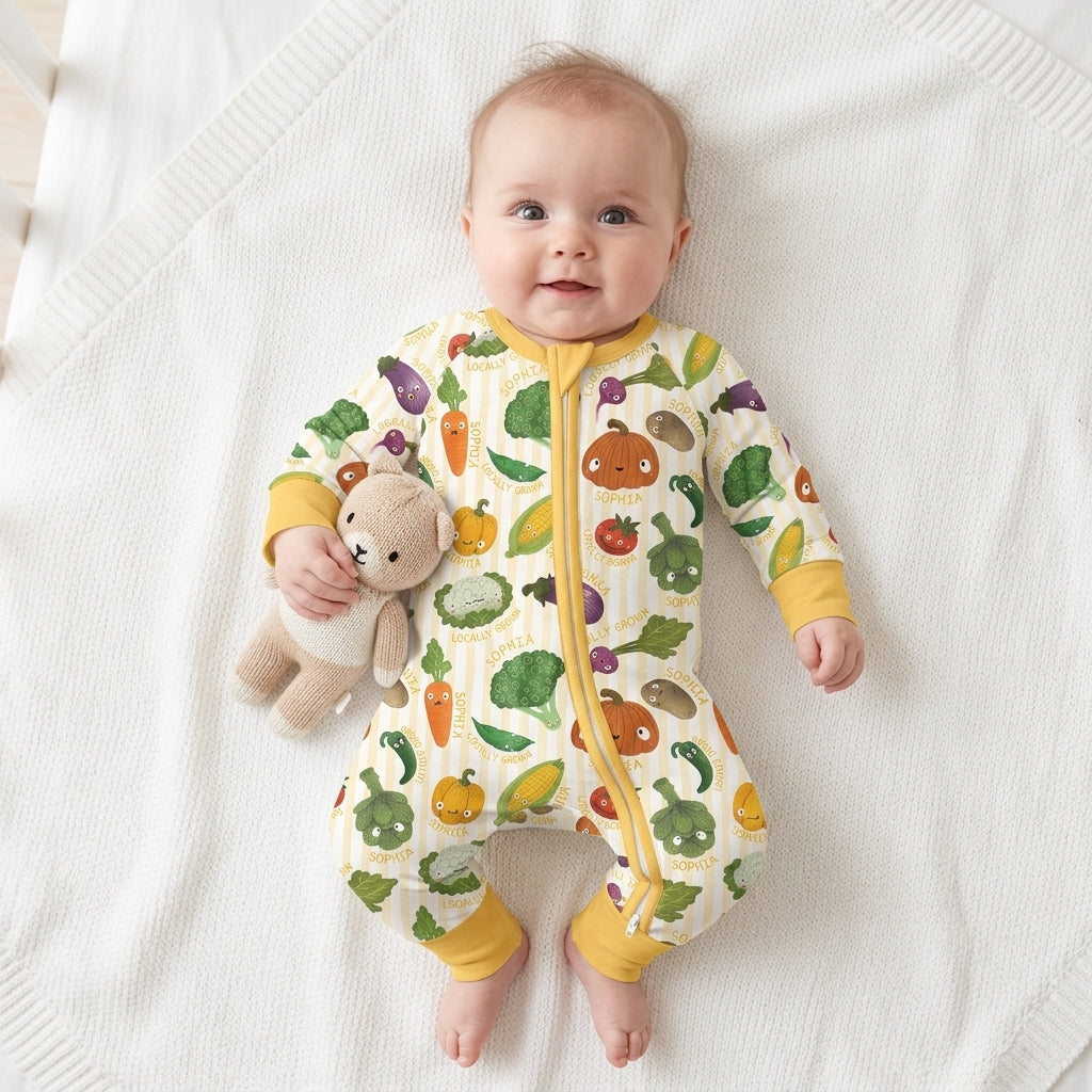 Gerippte Babykleidung mit individuellem Foto - Weich &amp; Skizzenhaft