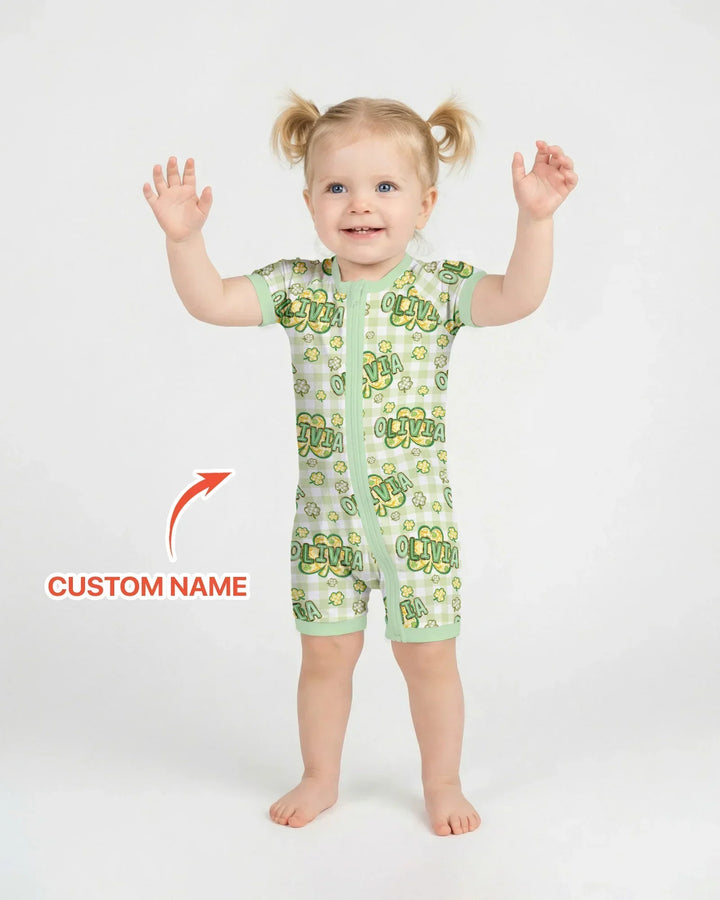 Lucky Shamrock Custom Name Shorty Zippy