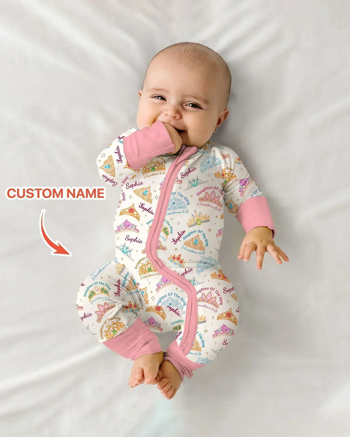 Hija del Rey Nombre Personalizado Bambú Convertible con Cremallera