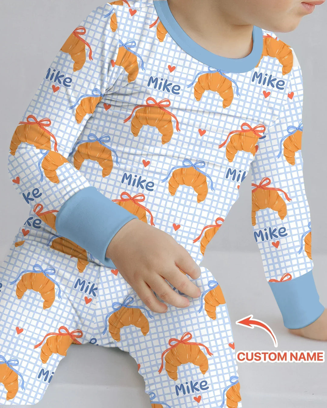 Breakfast Love Family Matching Two Piece Long Sleeve Pajama Set