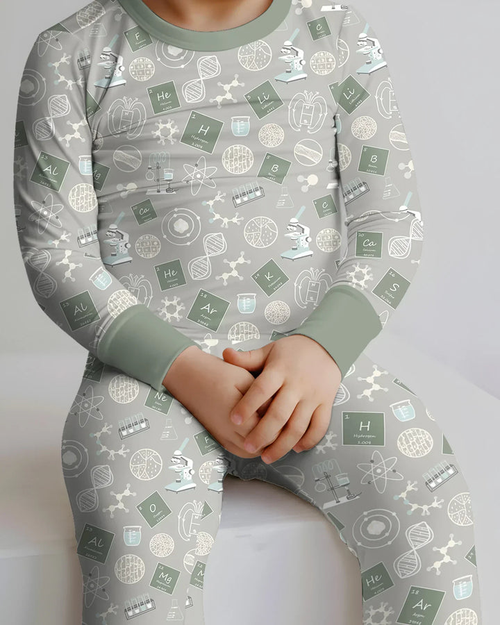 A Moment Of Science Bamboo Two Piece Long Sleeve Pajama Set