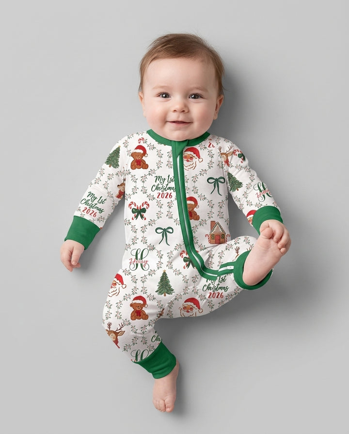 Gerippte Babykleidung mit individuellem Foto - Weich &amp; Skizzenhaft