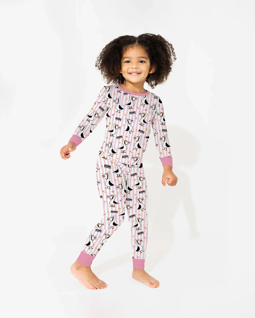 Seagull mom Mom MOM Bamboo Two Piece Long Sleeve Pajama Set