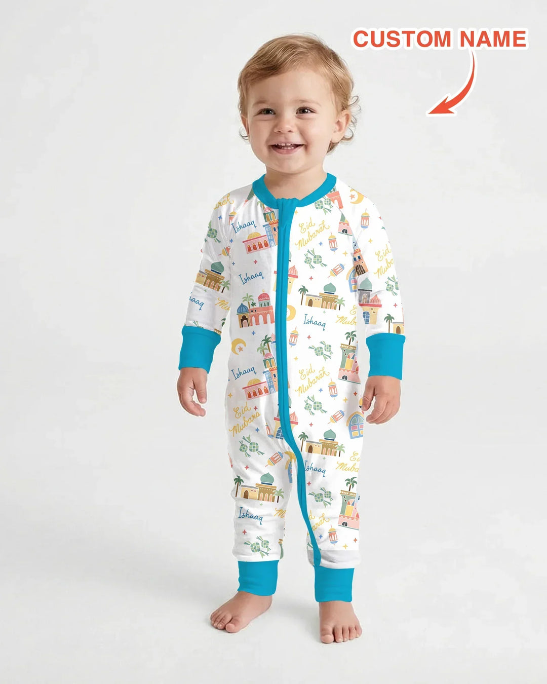 Eid Mubarak Custom Name Convertible Zippy