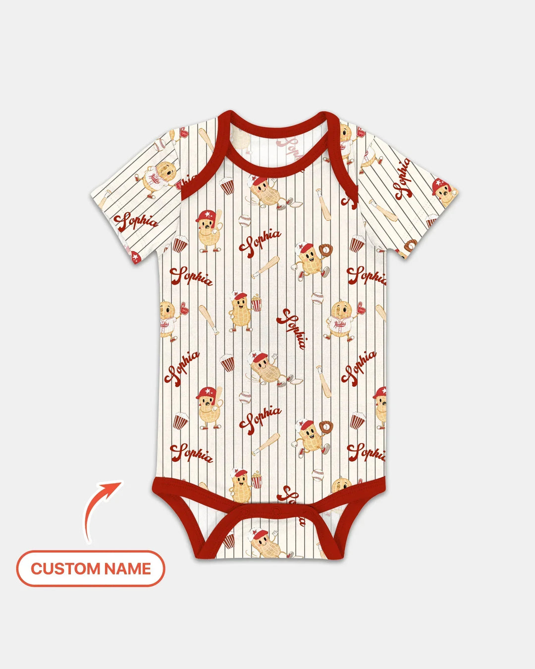 Custom Nam Retro Ballgame Bamboo Bodysuit