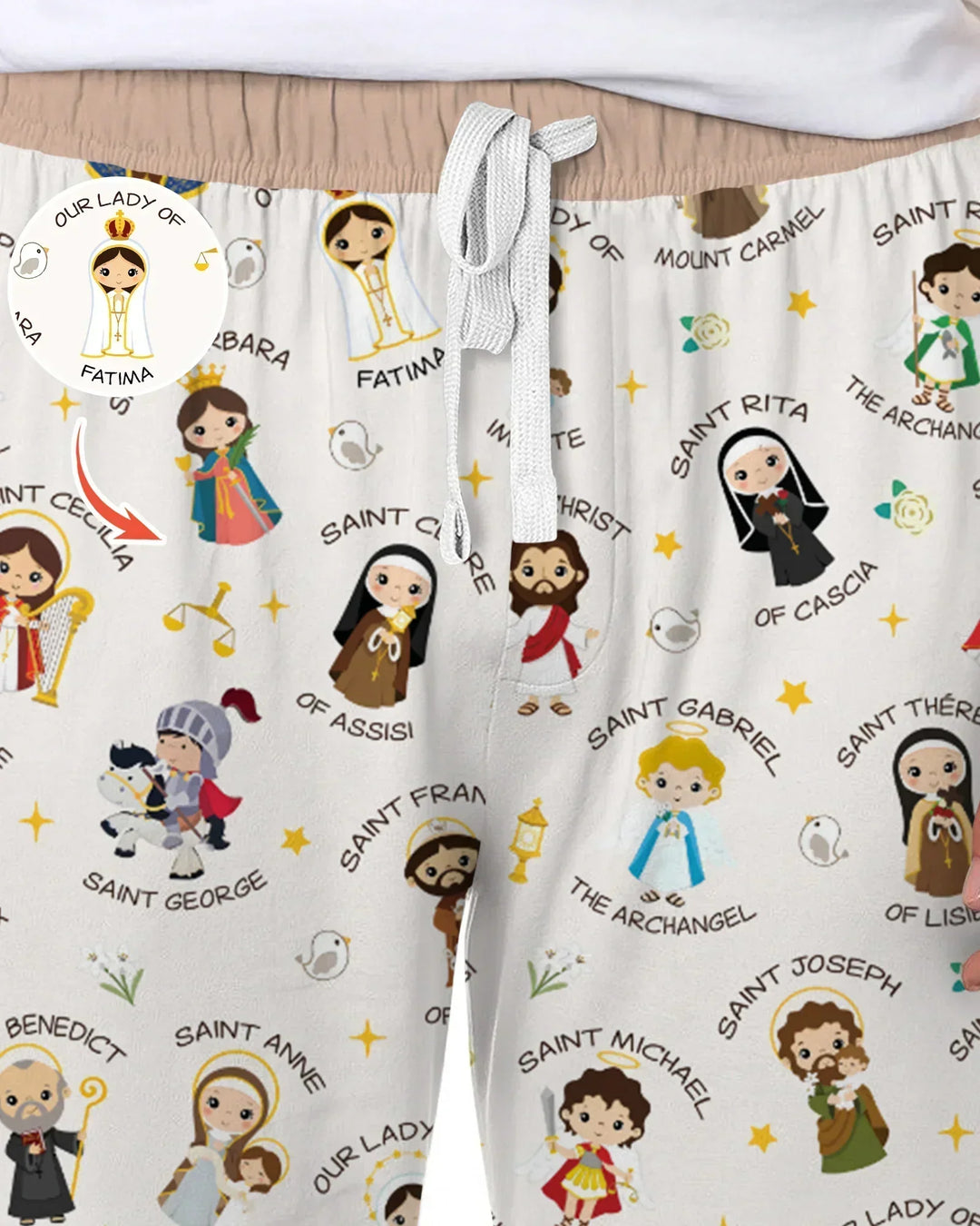 Pray For Us Family Matching Men's Pajama Set