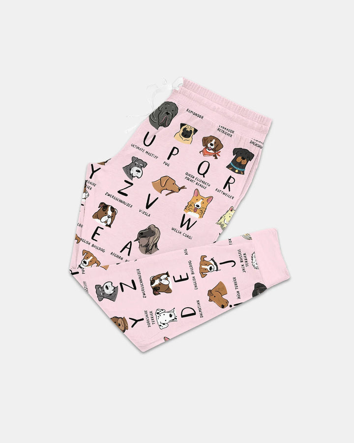 Funny Dogs Alphabet Women Pajama Set