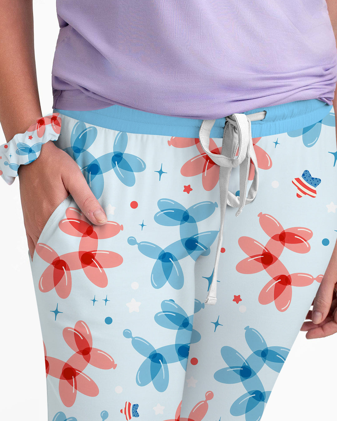 American Balloon Dog Party Bamboo Women Pajama Set