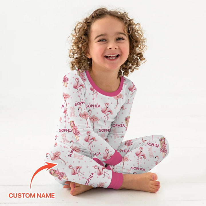 Little Ballerina Dreams Two Piece Long Sleeve Pajama Set
