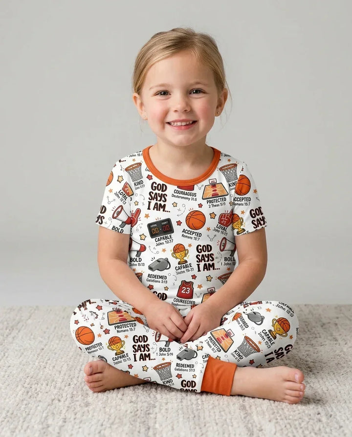 Zweiteiliges, kurzärmliges Pyjama-Set mit Marienkäfern