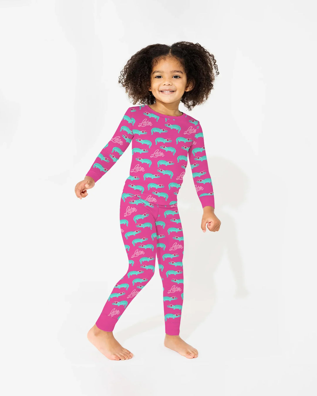 Later Gator Bamboo Two Piece Long Sleeve Pajama Set