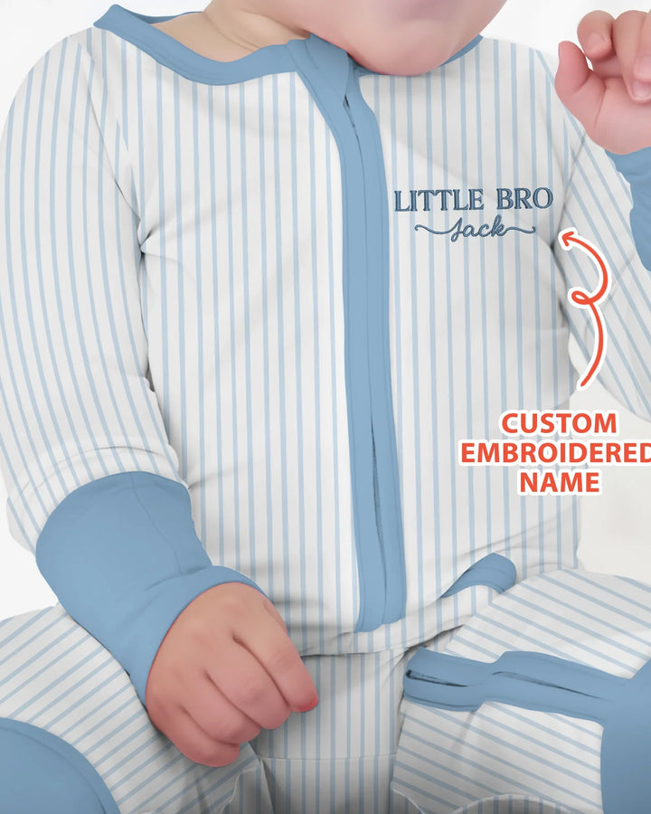 Custom Embroidered Name Little Bro Bamboo Convertible Zippy