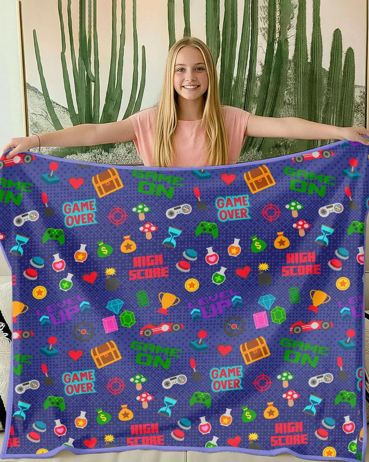 Gamer Mode On Family Matching Bamboo Blanket