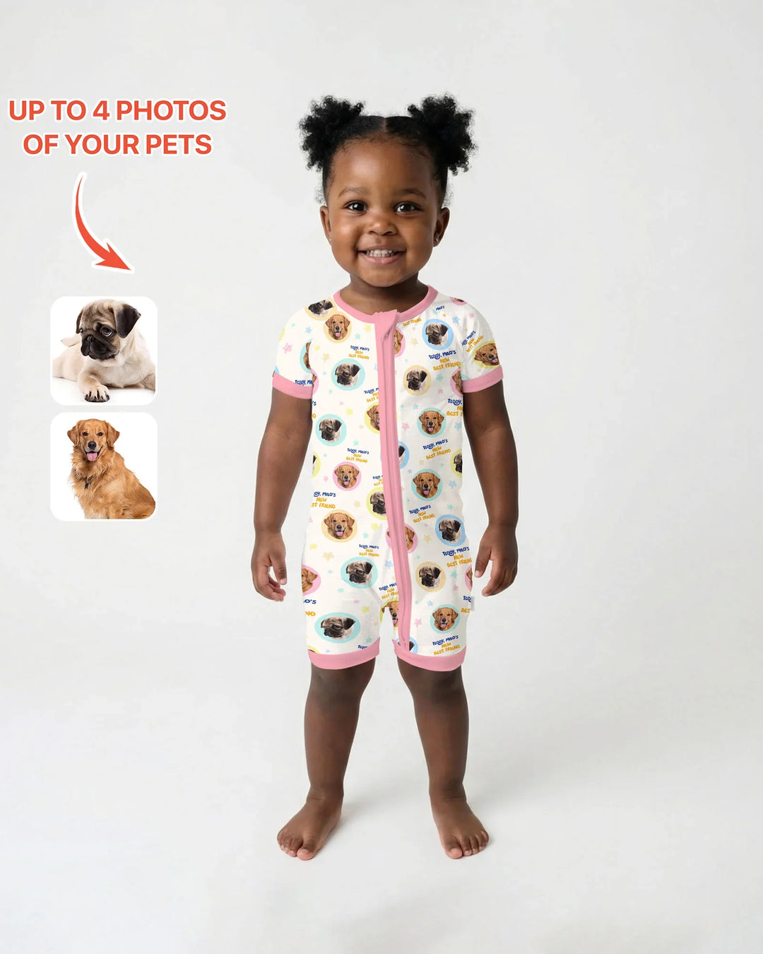 New Best Friend Custom Name And Pet Photos Shorty Zippy